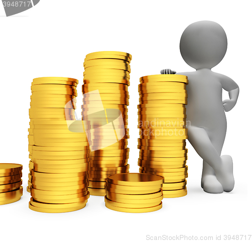 Image of Savings Finance Represents Wealth Finances And Accounting 3d Ren