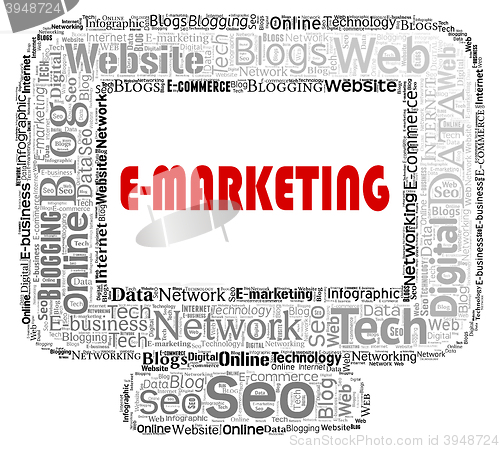 Image of Emarketing Computer Indicates Web Site And Websites