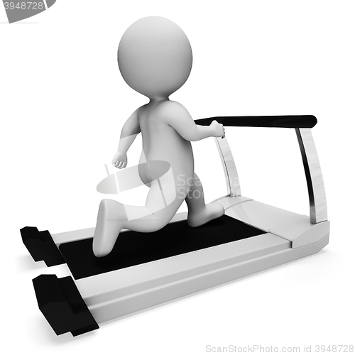 Image of Character Exercise Represents Getting Fit And Exercised 3d Rende