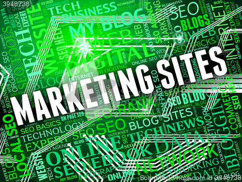 Image of Marketing Sites Shows Search Engine And Ecommerce