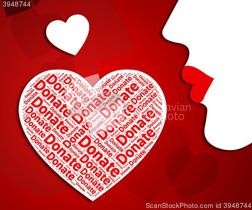 Image of Donate Heart Represents In Love And Charitable