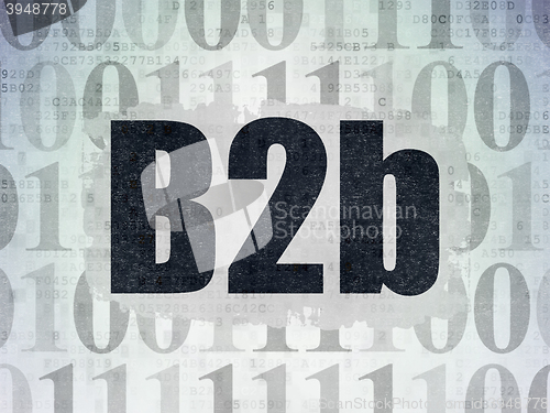 Image of Business concept: B2b on Digital Data Paper background