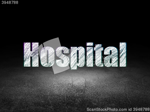 Image of Health concept: Hospital in grunge dark room