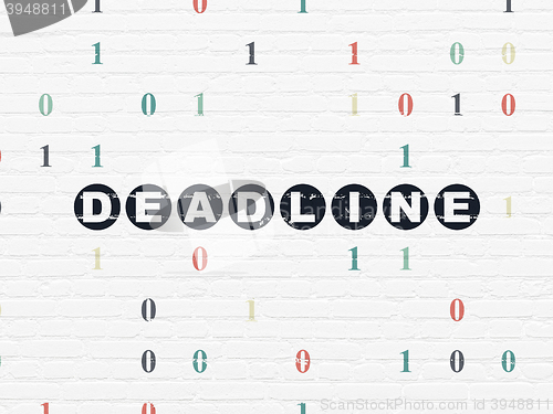 Image of Business concept: Deadline on wall background