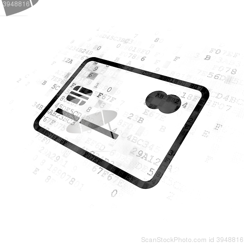 Image of Finance concept: Credit Card on Digital background