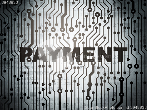 Image of Currency concept: circuit board with Payment