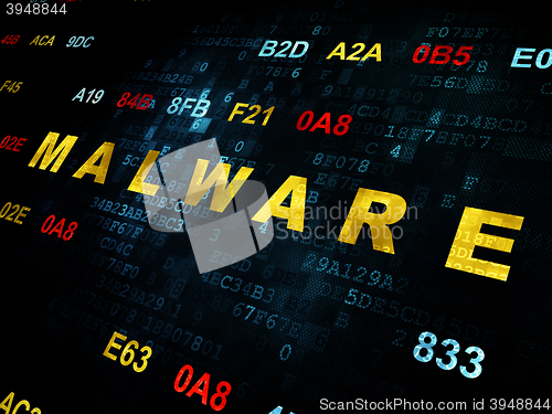 Image of Security concept: Malware on Digital background