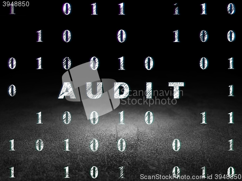 Image of Finance concept: Audit in grunge dark room