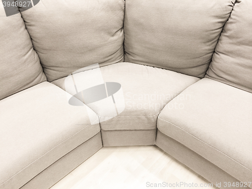 Image of Luxurious white corner sofa