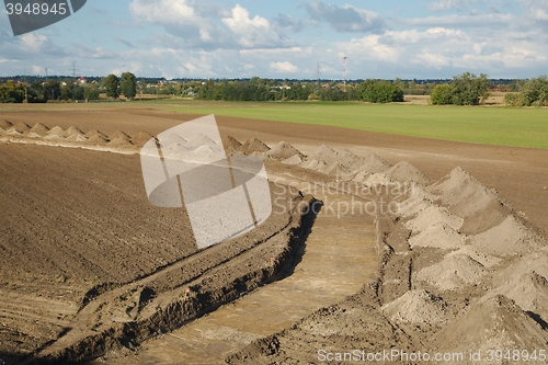 Image of Trench digged on a land