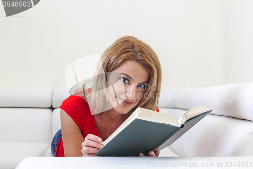 Image of Woman Reading a Book