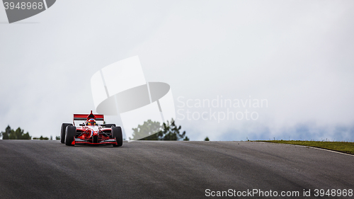 Image of Formula racing car on track