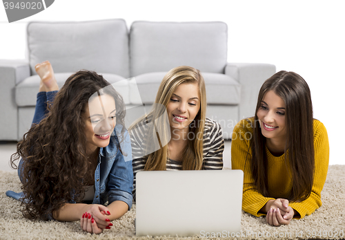 Image of Girls studying at home 