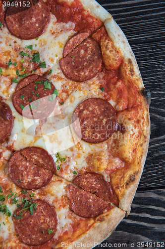 Image of Tasty pepperoni pizza