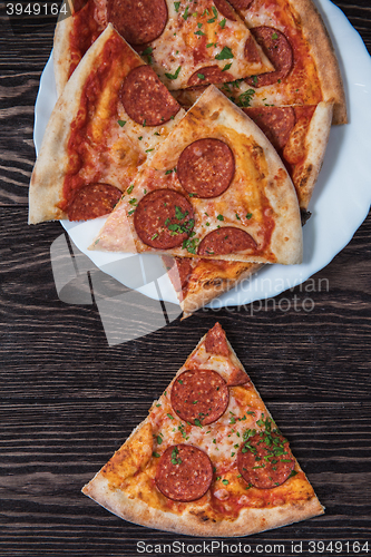 Image of Tasty pepperoni pizza