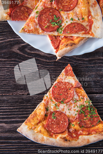 Image of Tasty pepperoni pizza