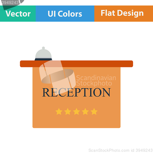 Image of Flat design icon of reception desk