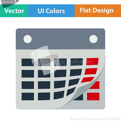 Image of Flat design icon of calendar