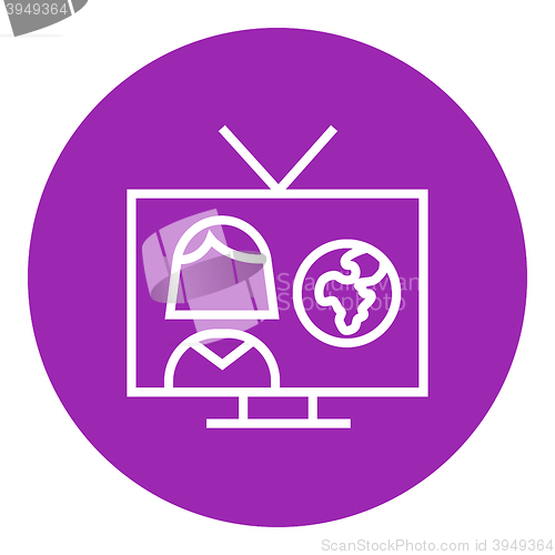 Image of TV report line icon.