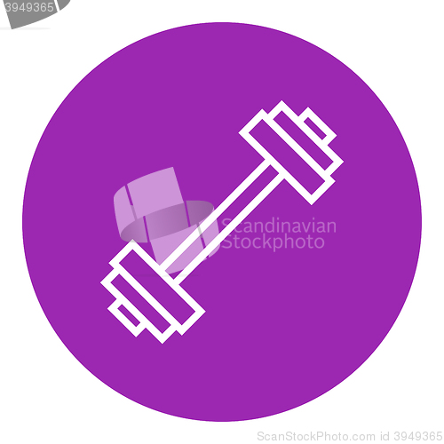 Image of Dumbbell line icon.