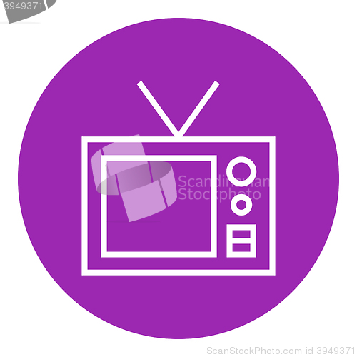 Image of Retro television line icon.