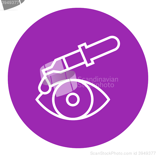 Image of Pipette and eye line icon.