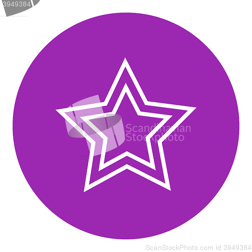 Image of Rating star line icon.