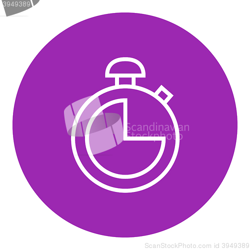 Image of Stopwatch line icon.