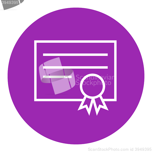 Image of Certificate line icon.