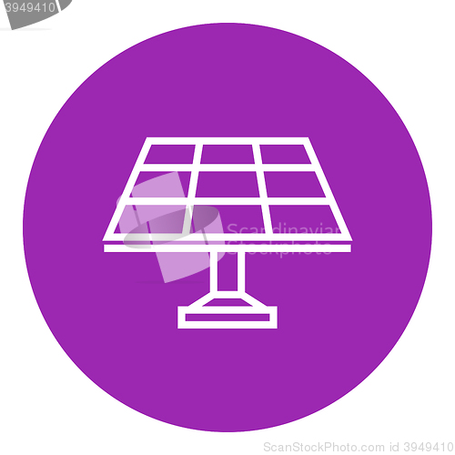 Image of Solar panel line icon.