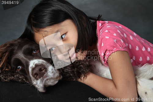 Image of Child and dog