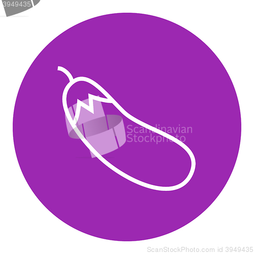 Image of Eggplant line icon.