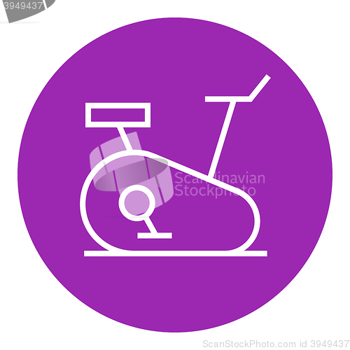 Image of Exercise bike line icon.