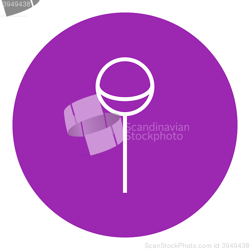 Image of Round lollipop line icon.