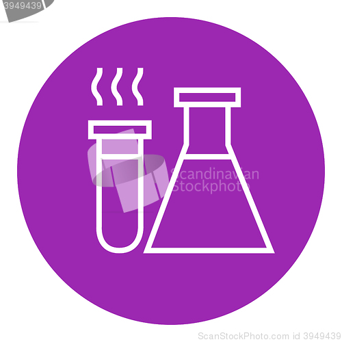 Image of Laboratory equipment line icon.