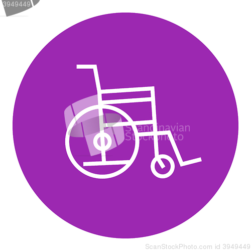 Image of Wheelchair line icon.
