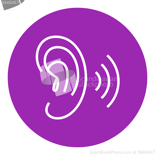 Image of Human ear line icon.