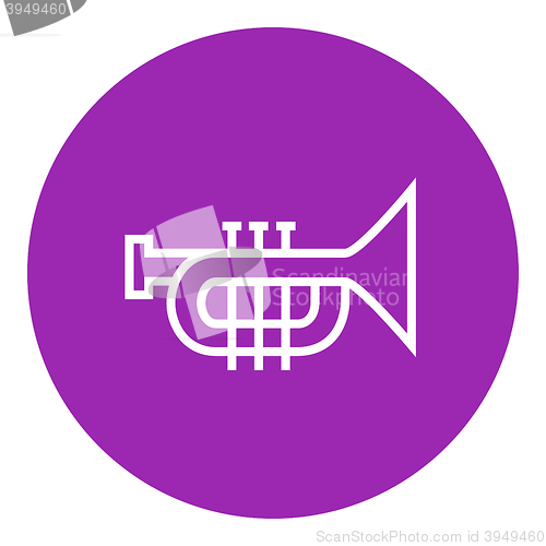 Image of Trumpet line icon.