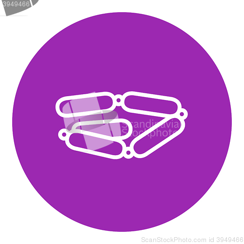 Image of Chain of sausages line icon.