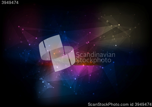 Image of Dark colorful low poly background