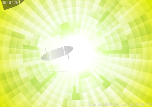 Image of Light green tech geometric background