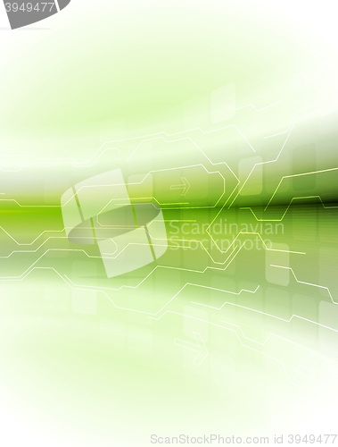 Image of Abstract green motion technology background