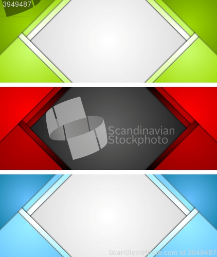 Image of Abstract corporate material banners design