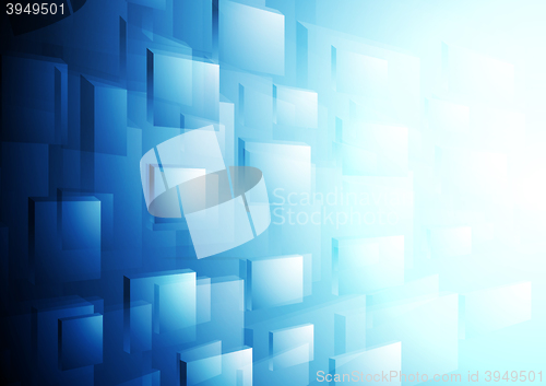 Image of Bright blue hi-tech motion background