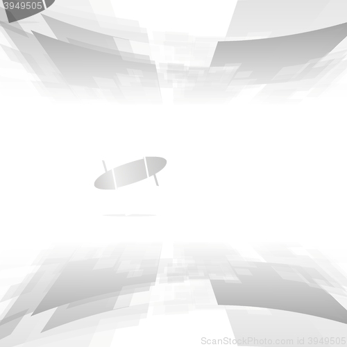 Image of Abstract grey geometric tech background