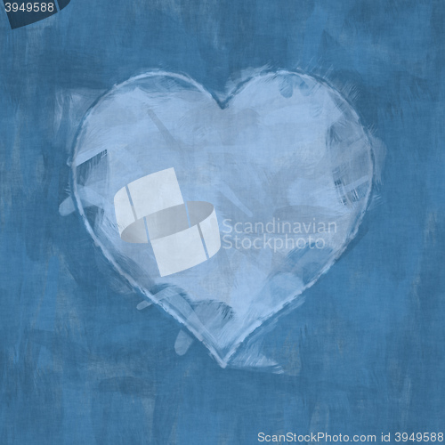 Image of heart brush stroke background