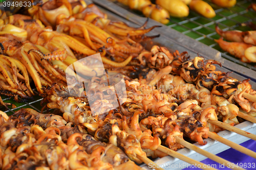 Image of Grilled squids on stick