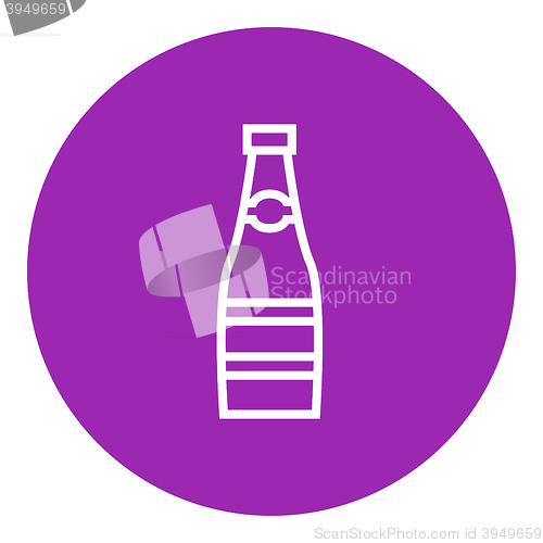 Image of Glass bottle line icon.