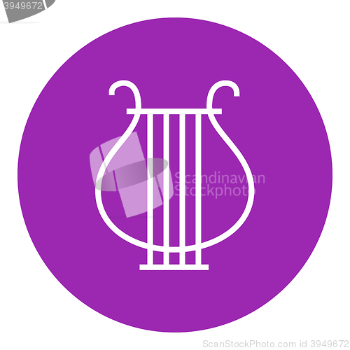 Image of Lyre line icon.