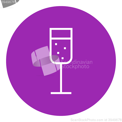 Image of Glass of champagne line icon.